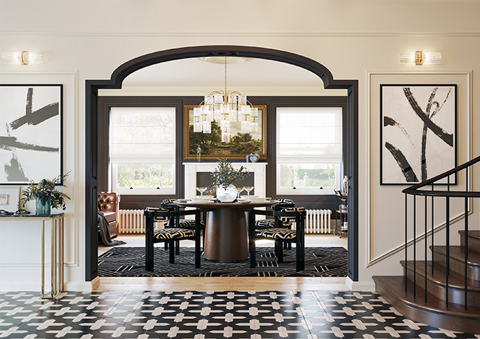 Casoria Voile, White Horizon - Twist&Fit Roman Blind - Image 8